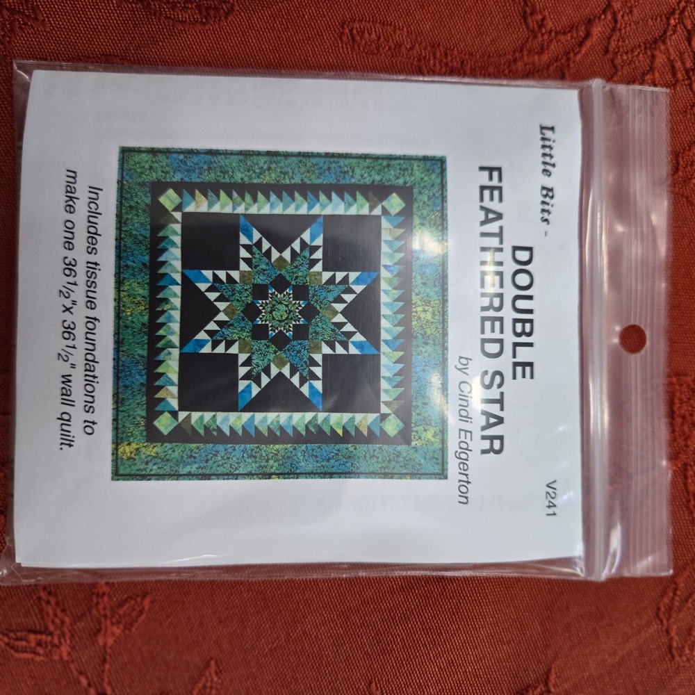 Little Bits Double Feathered Star Quilt Pattern Cindi Edgerton V241 Wall Quilt